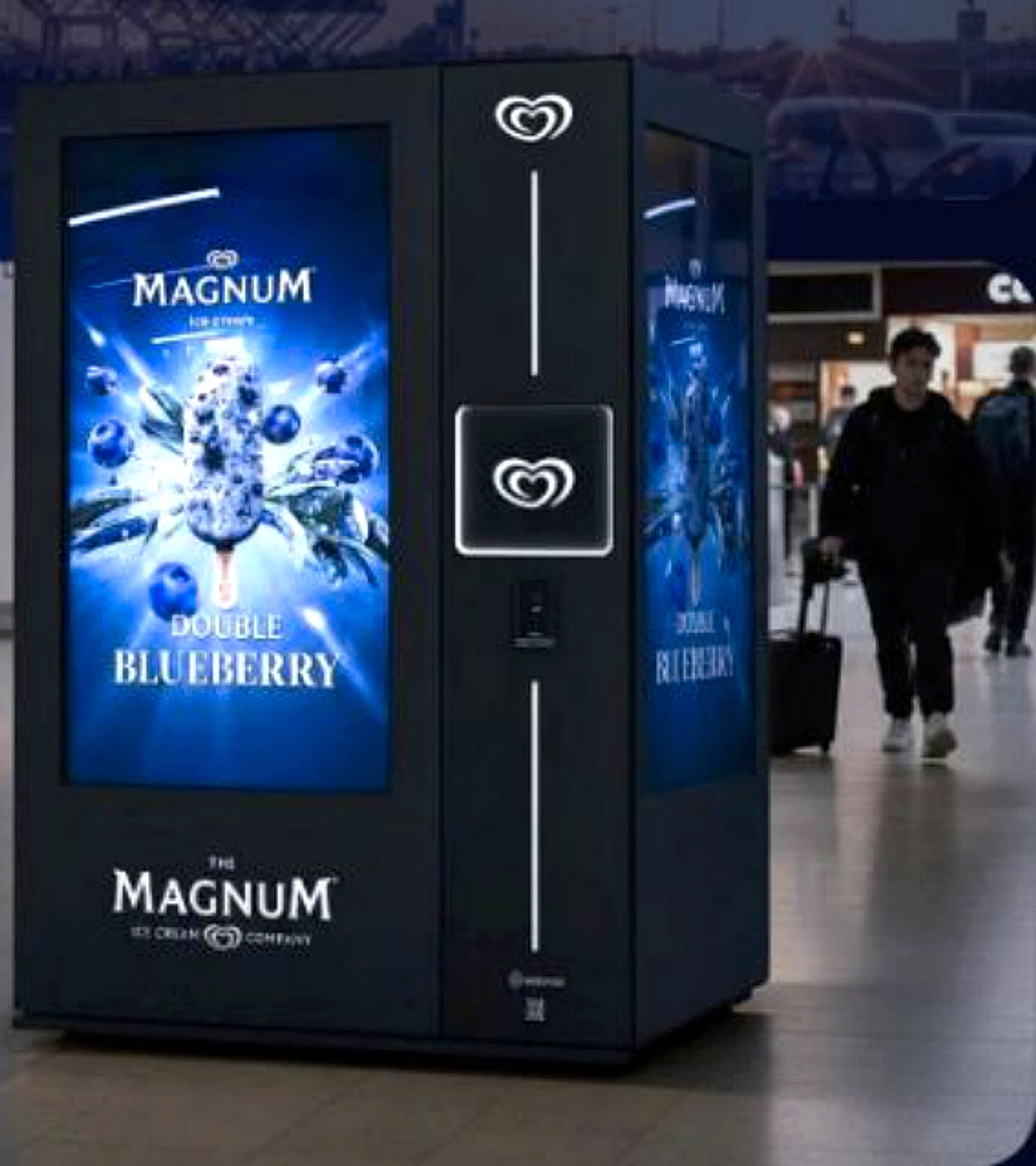 Connected Selecta machine airside at Manchester Airport
