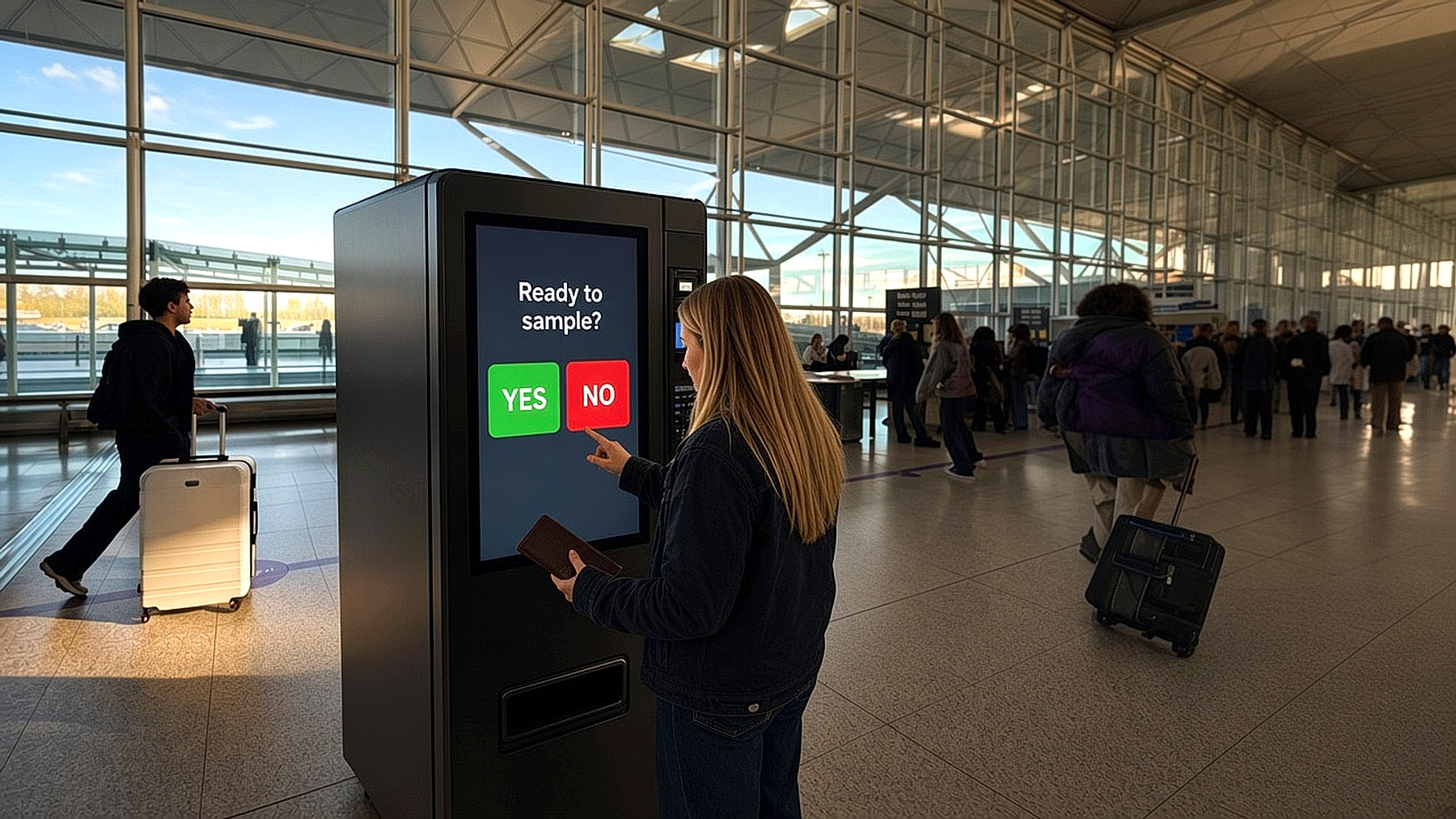 Sampling and data capture on a live Manchester Airport machine